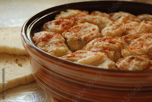 Sarma - vegetable or meat dish of cabbage leaves rolled and stuffed. Included in the cuisines of the Balkans, Central Europe and Middle East