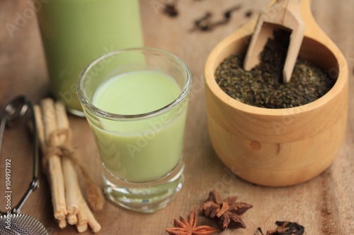 green tea soybean milk