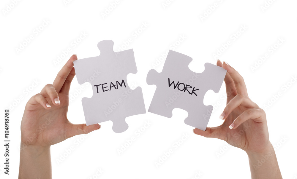 Jigsaw piece teamwork Jigsaw piece teamwork