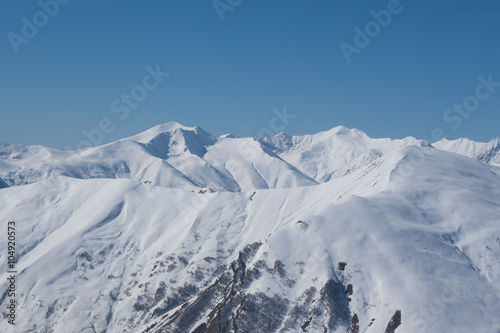 Caucasus Mountains in the snow © rulon_oboev