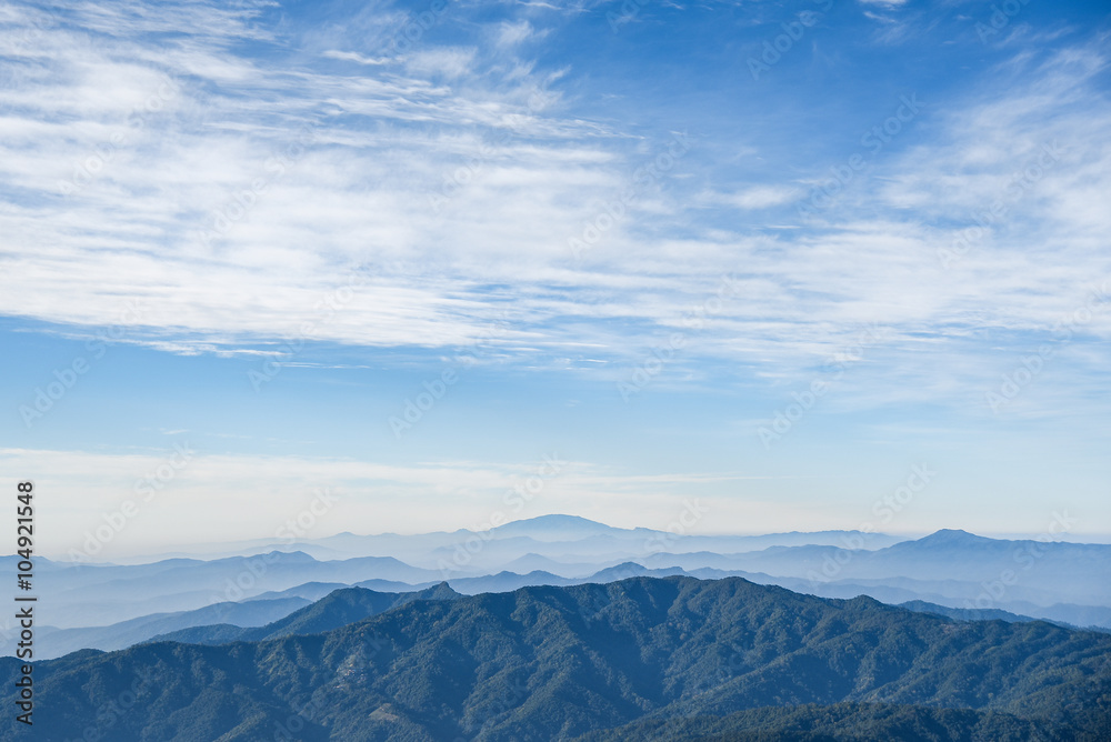 Beautiful layers of mountain landscape Beautiful layers of mountain landscape