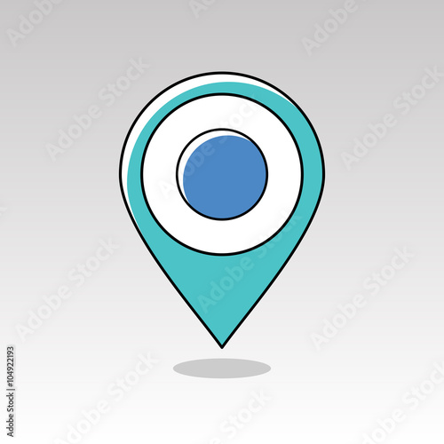 Free Download Full Moon outline pin map icon. Weather - GFXLoad