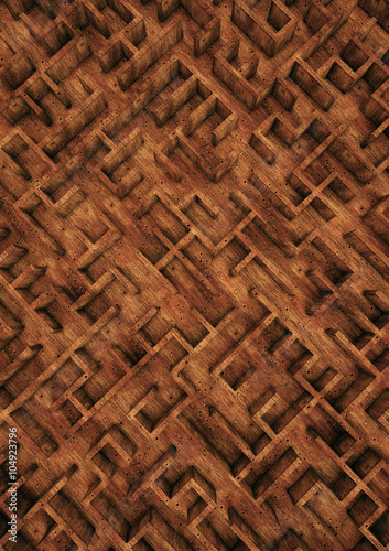 Wooden maze
