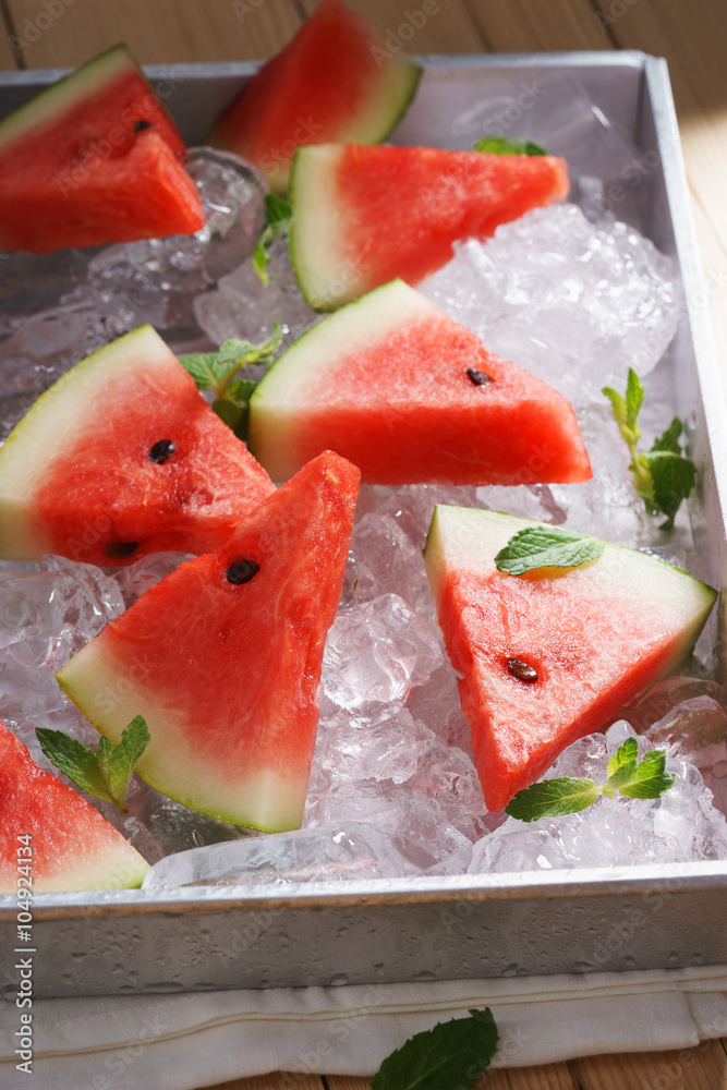 slices of watermelon. slices of watermelon.
