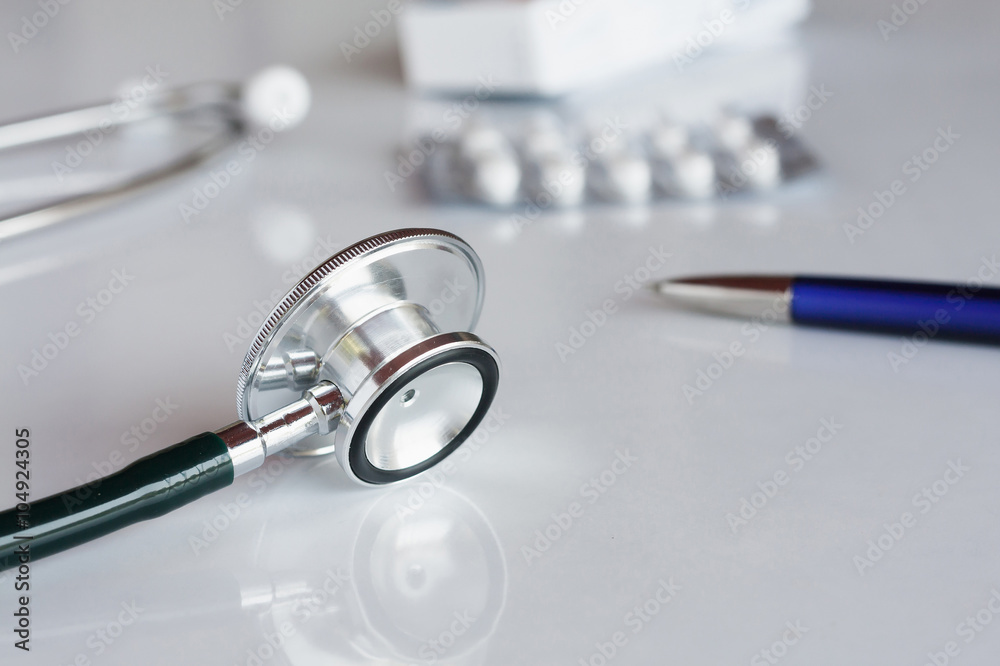Stethoscope on white background Stethoscope on white background
