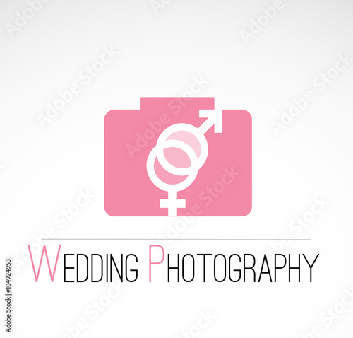 Wedding photography vector creative design.