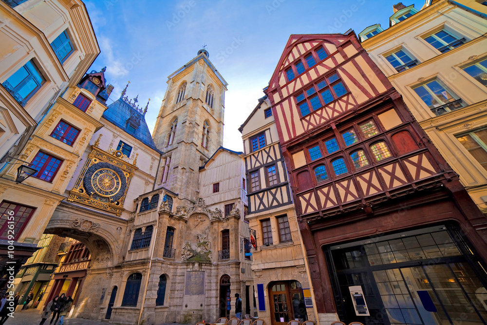 Rouen, rue du gros-horloge, Normandie