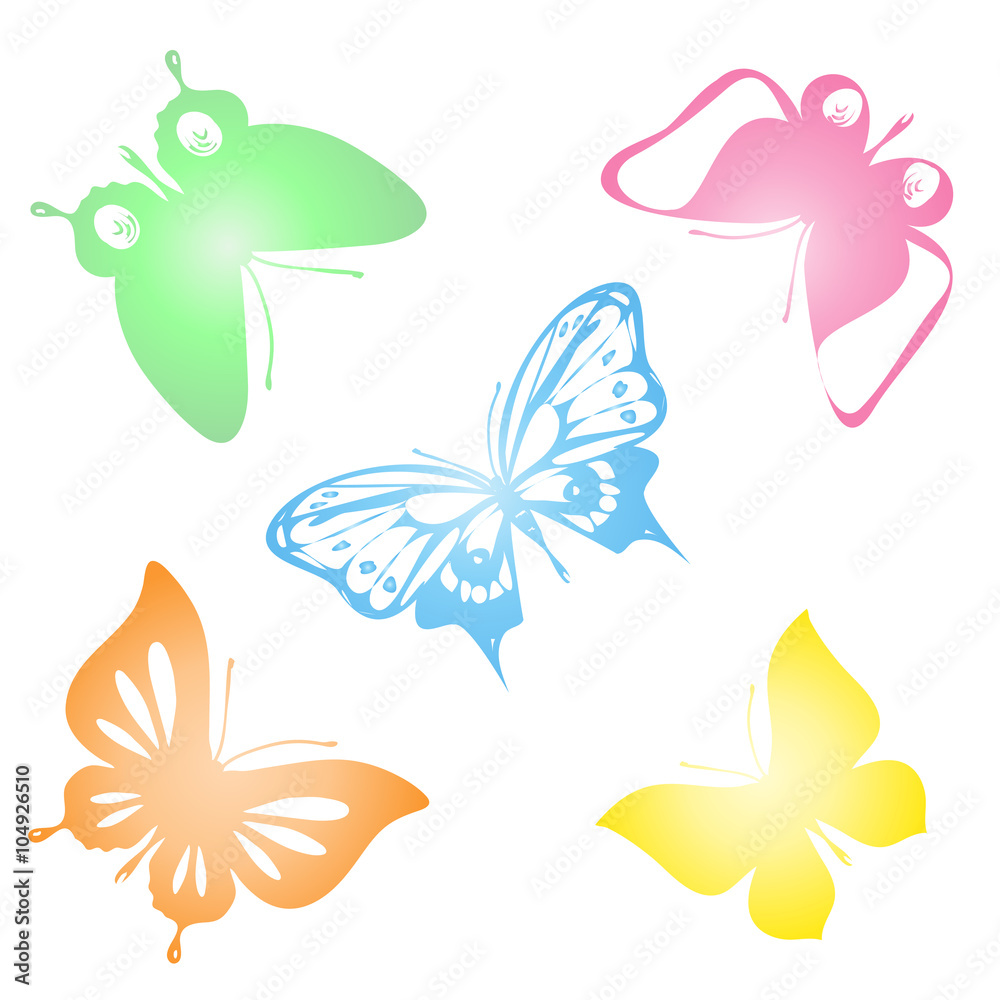 Naklejka premium butterflies design