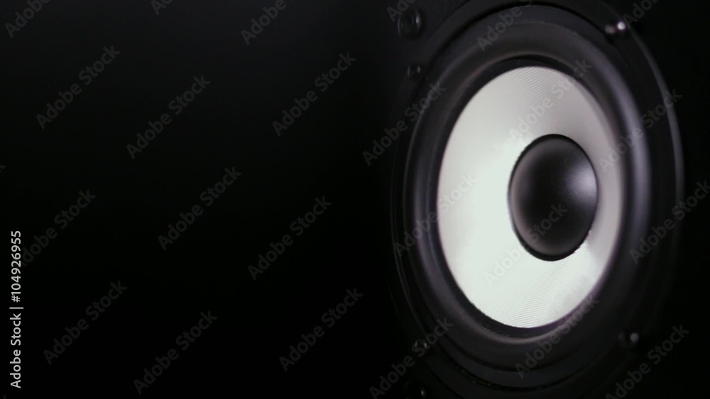 Flex audio speaker woofers on black background 
