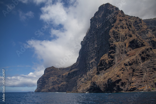 Rocky Atlantic ocean coast of the Los Gigantes, Tenerife, Canary