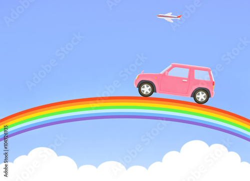  jeep and rainbow