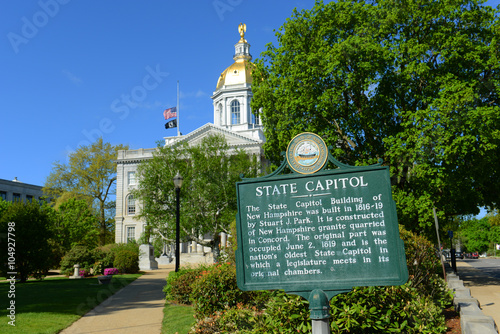 New Hampshire State House, Concord, New Hampshire, USA. New Hampshire State House is the nation's oldest state house, built in 1816 - 1819. photo