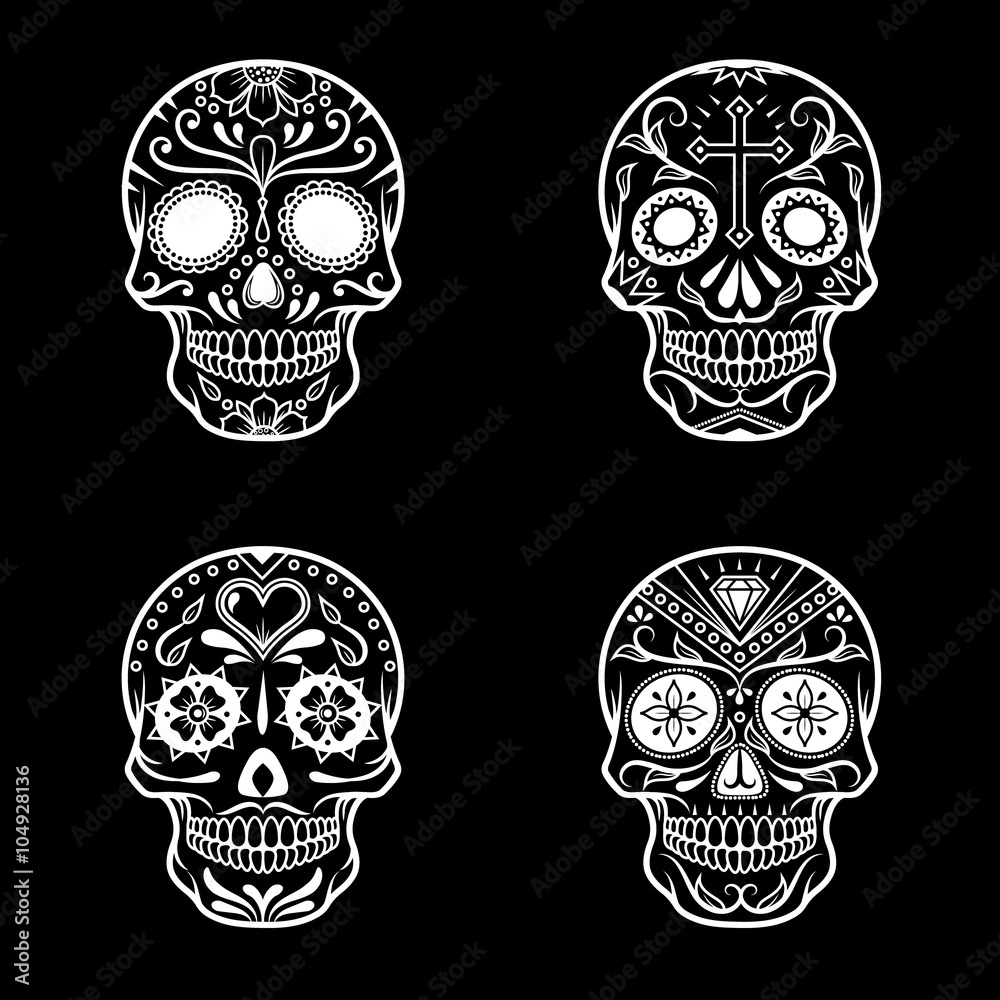 Vector illustration of Skull the Day of the Death