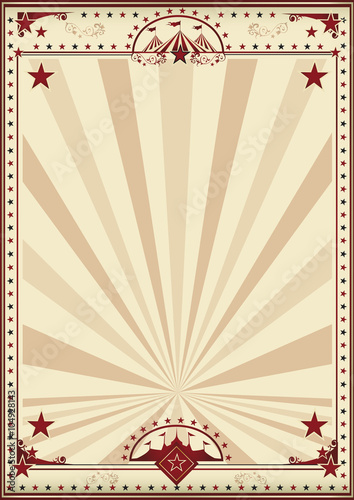 Circus retro poster sunbeams