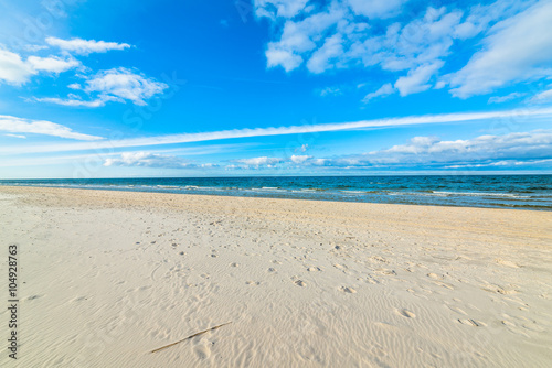 Fototapeta Naklejka Na Ścianę i Meble -  Sandy beach landscape, Leba, Baltic Sea, Poland