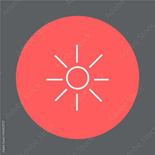 Sunny Weather Forecast Button Icon Line Design