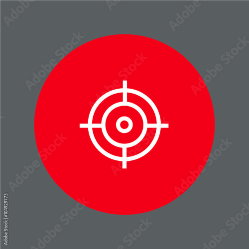 Business Target Goal Button Icon Line Design