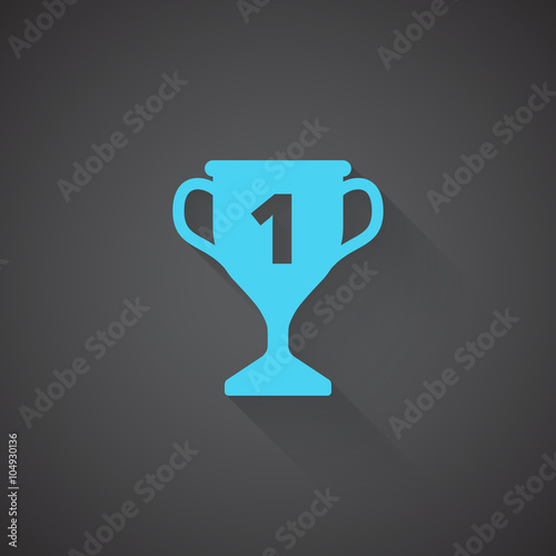 Flat Trophy web app icon on dark background