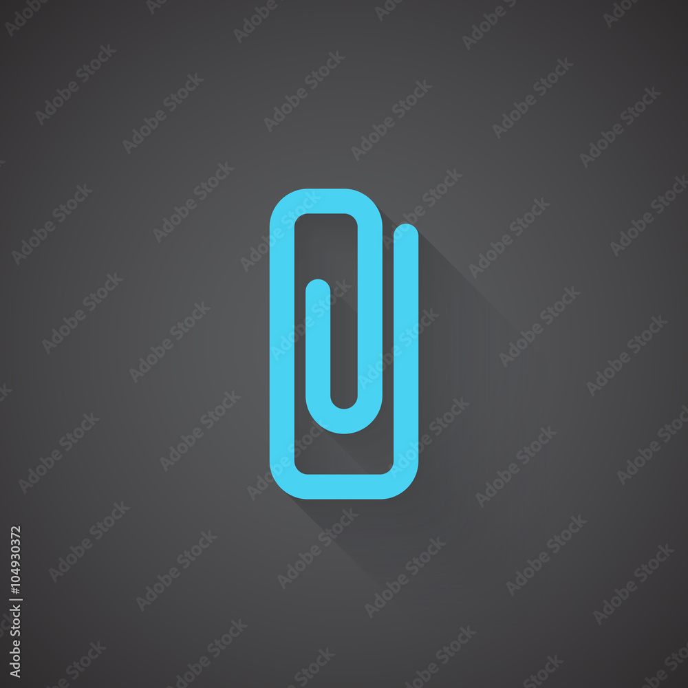 Flat Paper Clip web app icon on dark background Flat Paper Clip web app icon on dark background