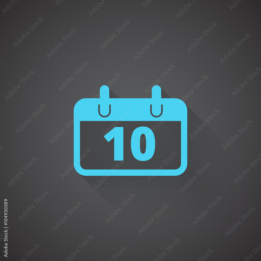Flat Calendar web app icon on dark background Flat Calendar web app icon on dark background
