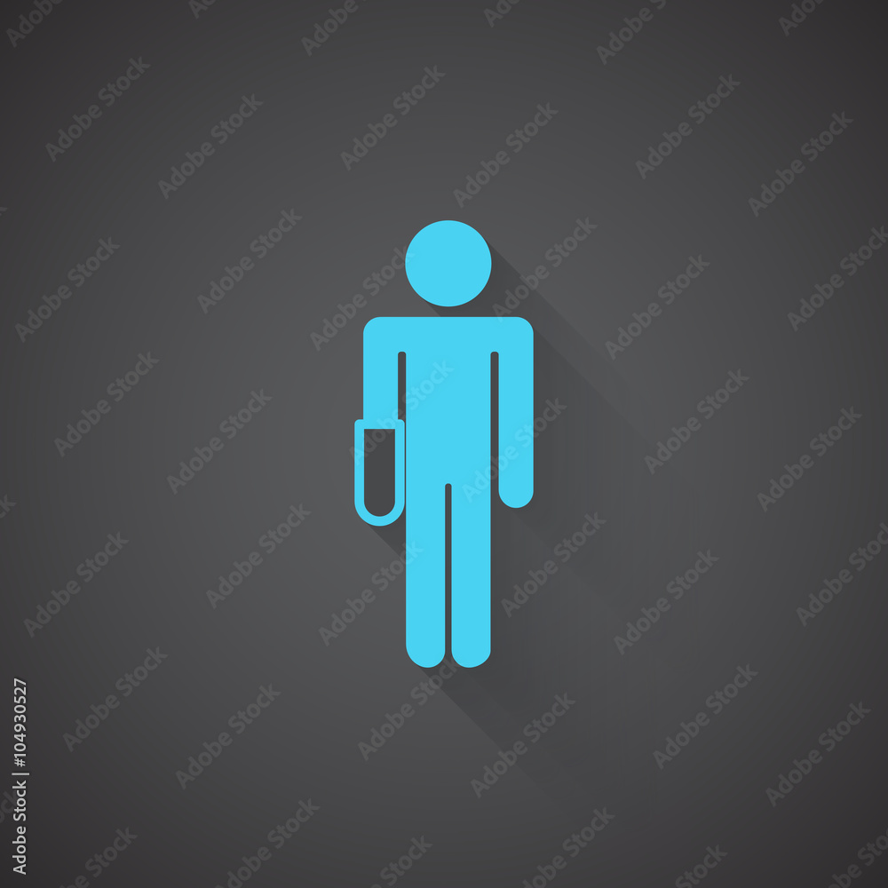 Flat Hand web app icon on dark background Flat Hand web app icon on dark background