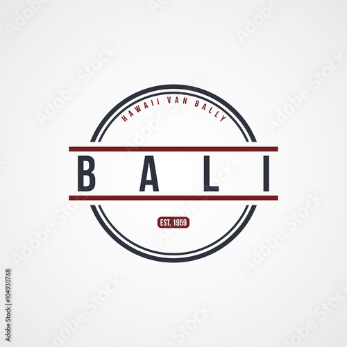 bali badge indonesia label theme