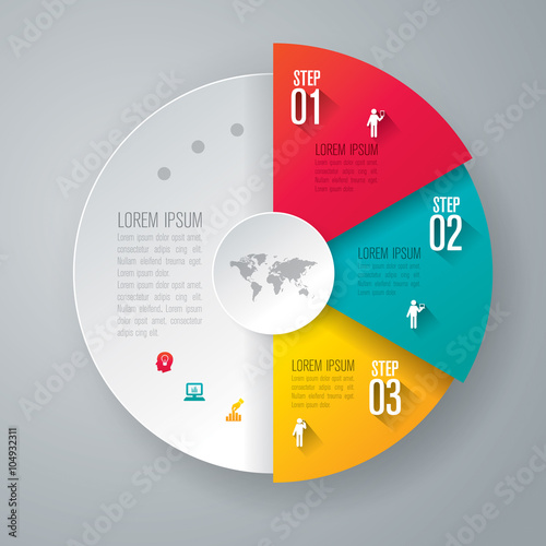 Infographic design template and marketing icons.