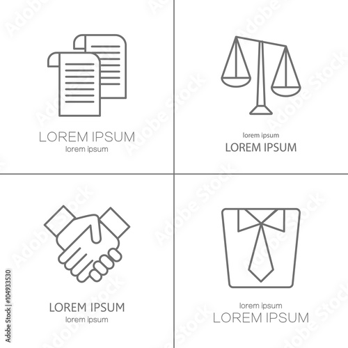 Vector logo for law firm, juristical company