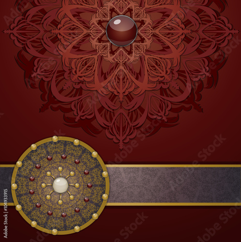 Retro background with ornament, Illustration 10 version