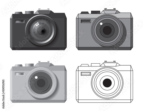 Stylized images of a photo camera