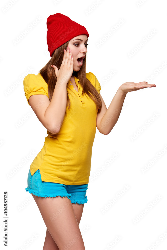 Surprised teen funky girl Surprised teen funky girl