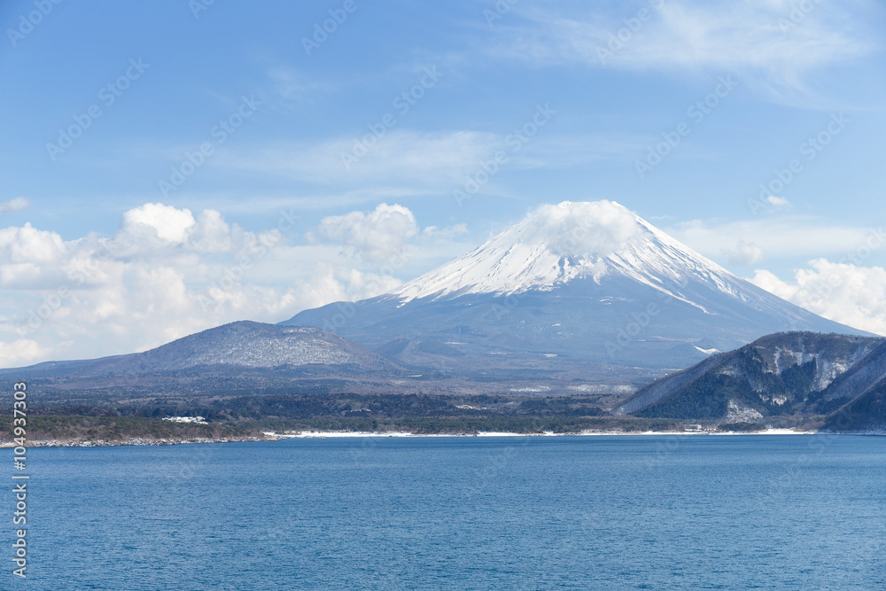 Mountain Fuji and Lake