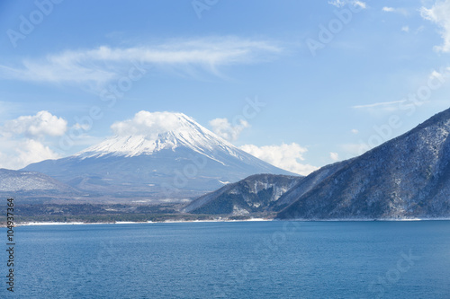 Fuji and Motosu Lake © leungchopan