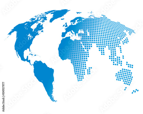 Stylized image of the world map