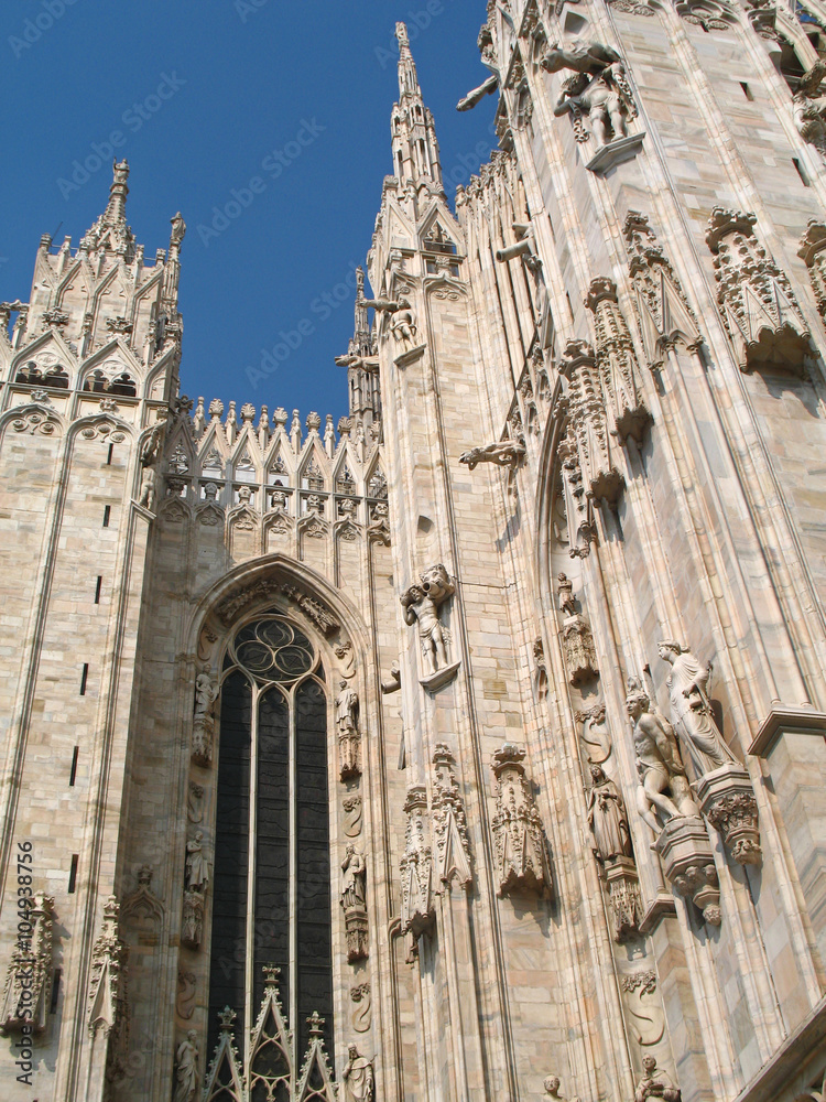 Milan, gothique flamboyant de la cathédrale de la capitale lombarde, Italie