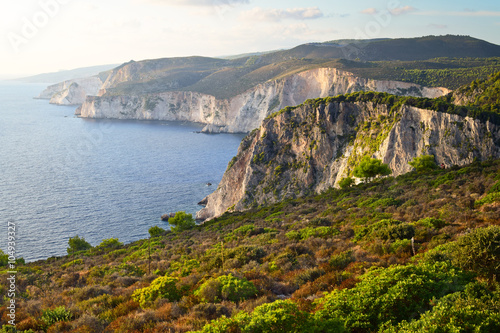 Keri's cliffs in the sundown, Zakynthos, Greece