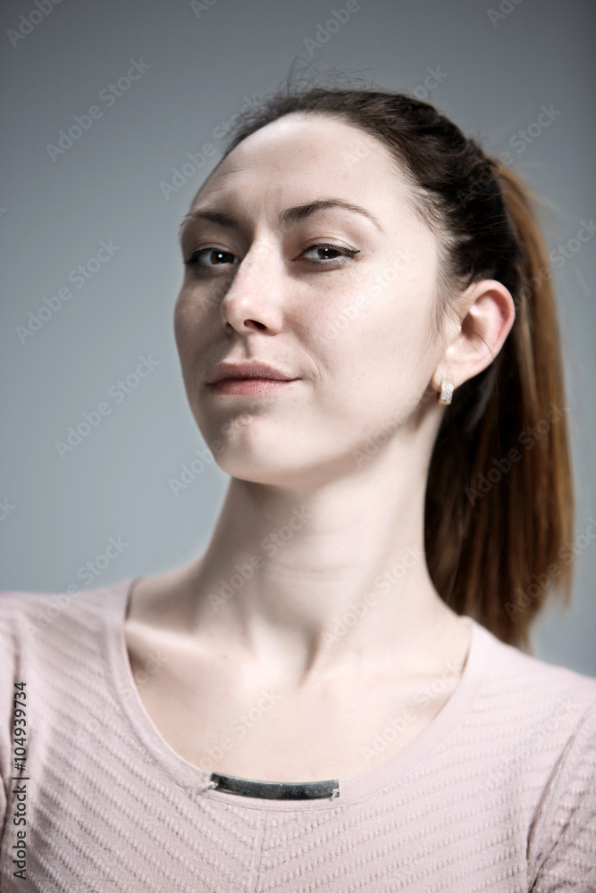Handsome narcissistic proud young woman Handsome narcissistic proud young woman