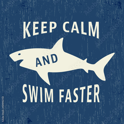 Shark vintage stamp