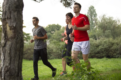 Young people training in th...