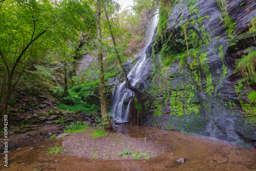 La cascada del río Hortas, entre Touro y Arzúa, Galicia photo