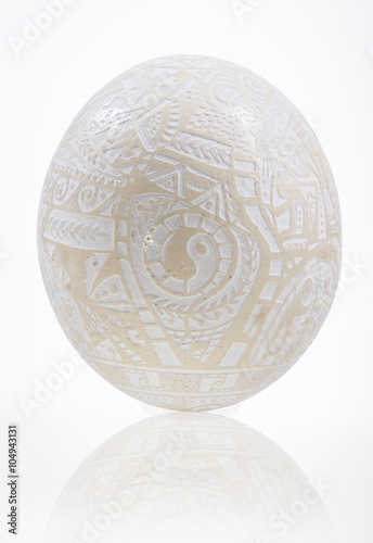 Easter eggs in a white background