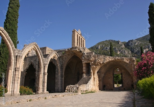 Ruins of beautiful Bellapais monastery, Northern Cyprus