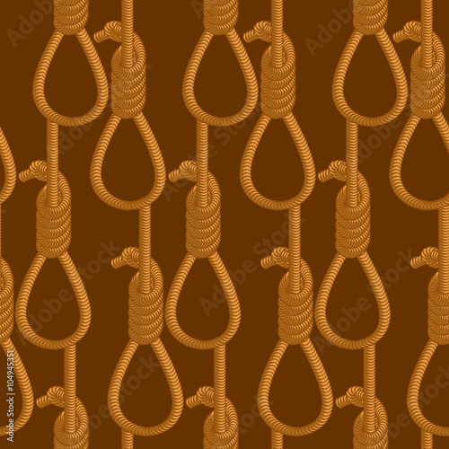 Hangman seamless pattern. Hangmans noose texture. Hanging orname