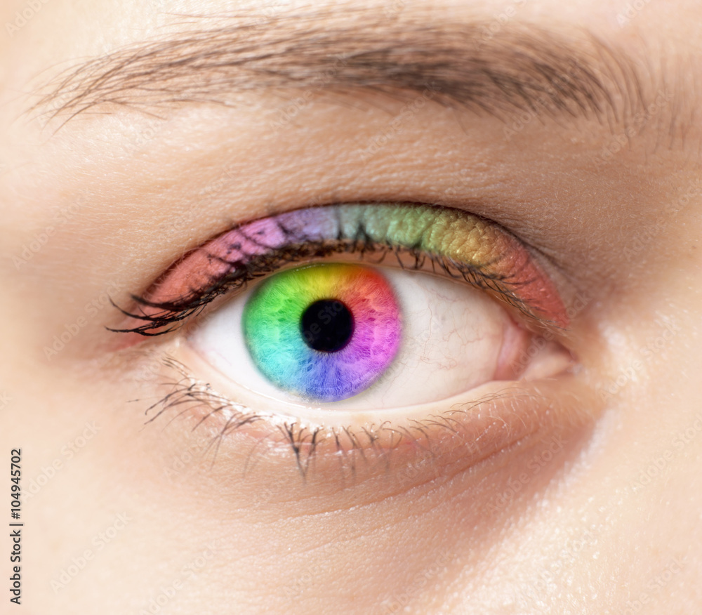Fototapeta premium Rainbow eye concept
