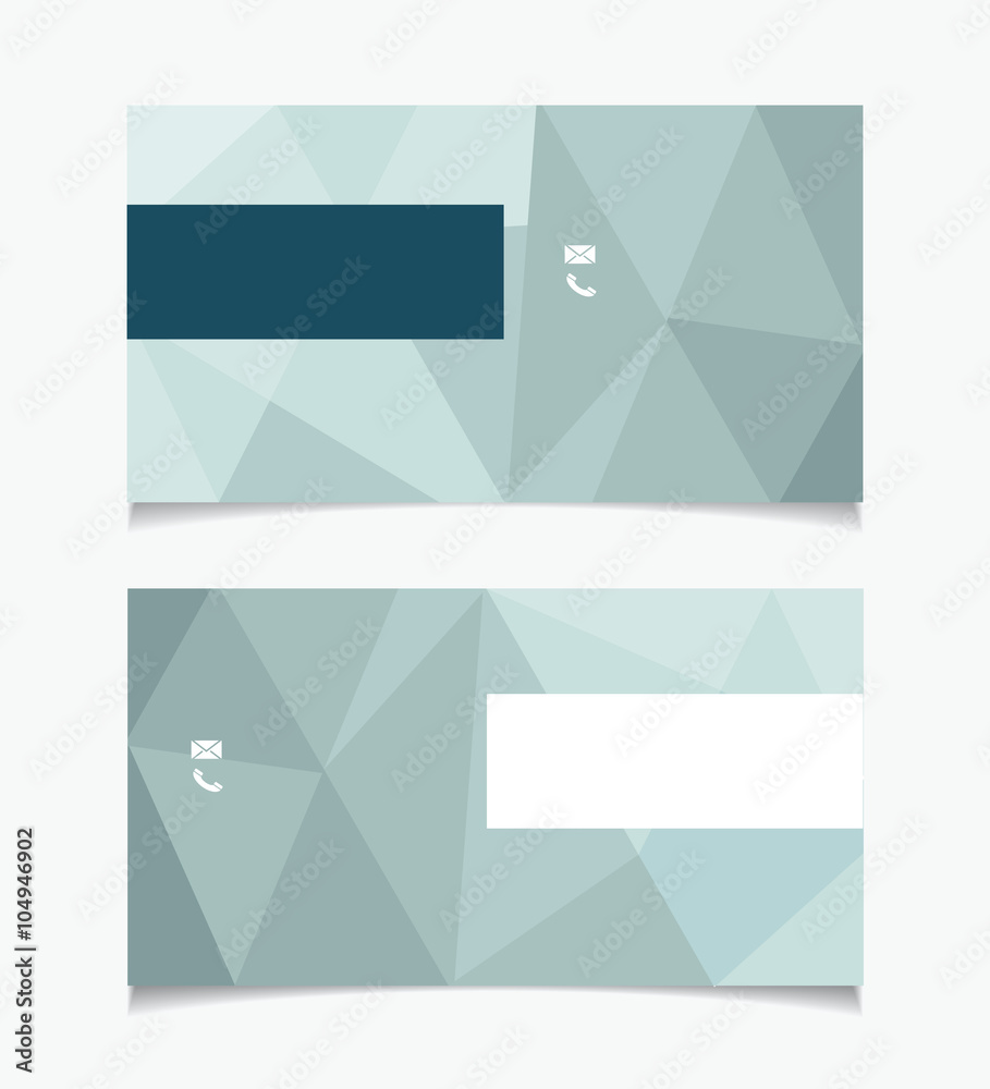 Naklejka premium Business card with geometric elements