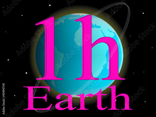 illustration of earth hour