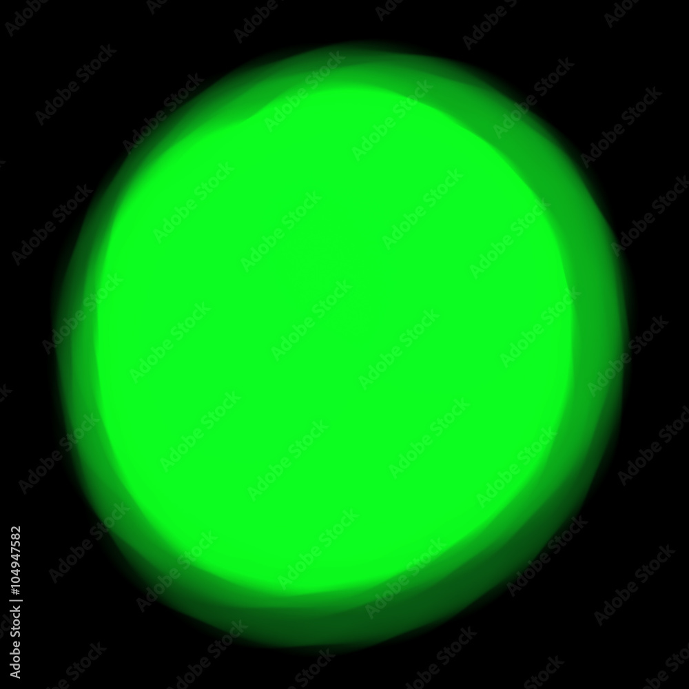 Fluorescent circle on black background