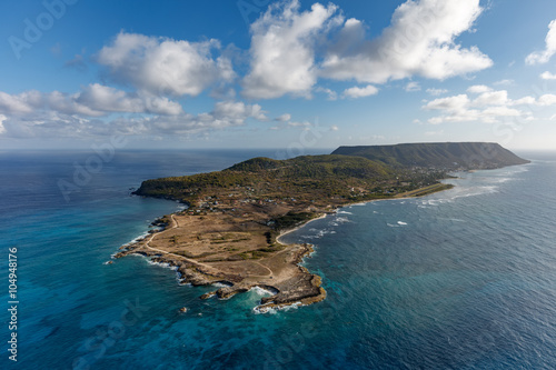 Guadeloupe, île de la Désirade, vue aérienne, 
