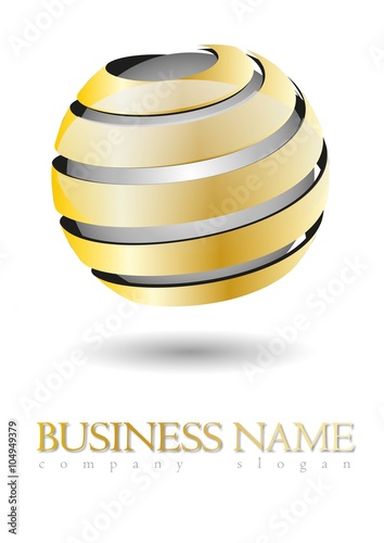 Golden sphere bussines logo