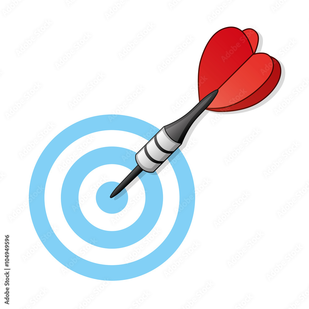 Dart arrow and target. Dart arrow and target.